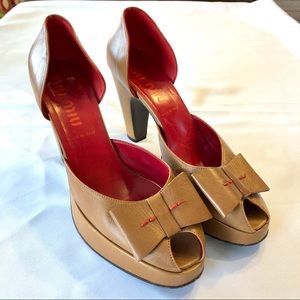 Miu miu leather heels
